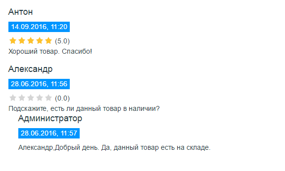 Отзывы с рейтингом товара Отзывы с рейтингом товара
